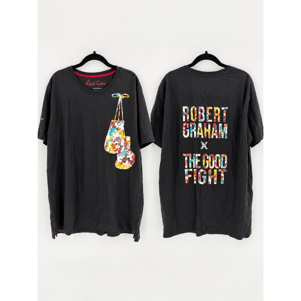 Robert Graham T-Shirt XL Black Dustin Poirier Good Fight Boxing MMA Tee Rare
